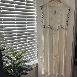 South Moon Under Cream Tassel Swim Coverup